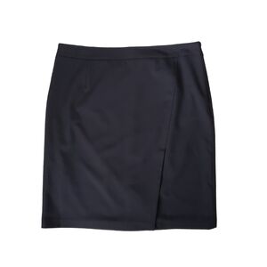 Laundry Shelli Segal Black Office Mini Skirt With Front Slit